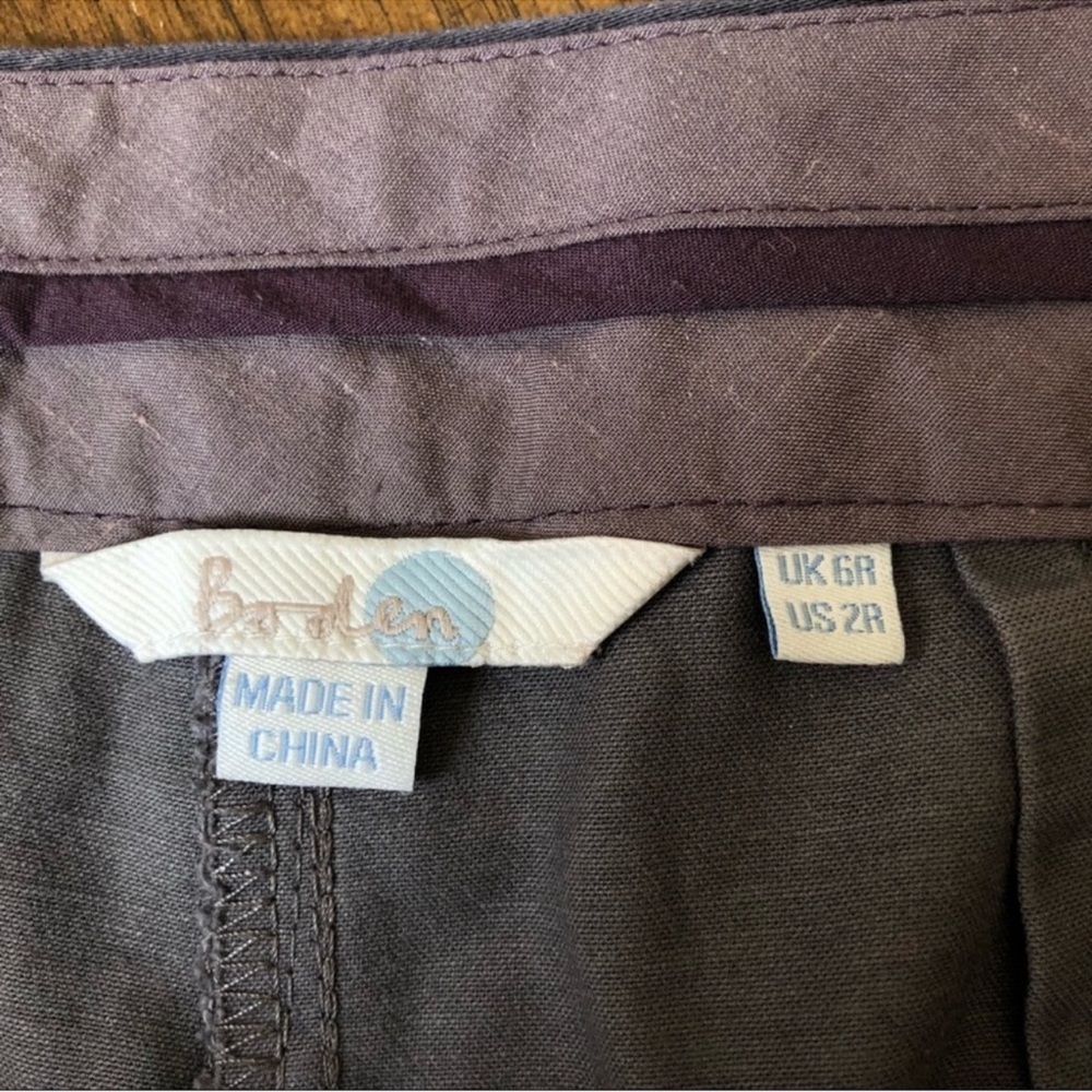 Boden Gray Cropped Ankle Pants size 2 - Picture 6 of 8